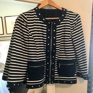 Jones New York quarter sleeve zip jacket